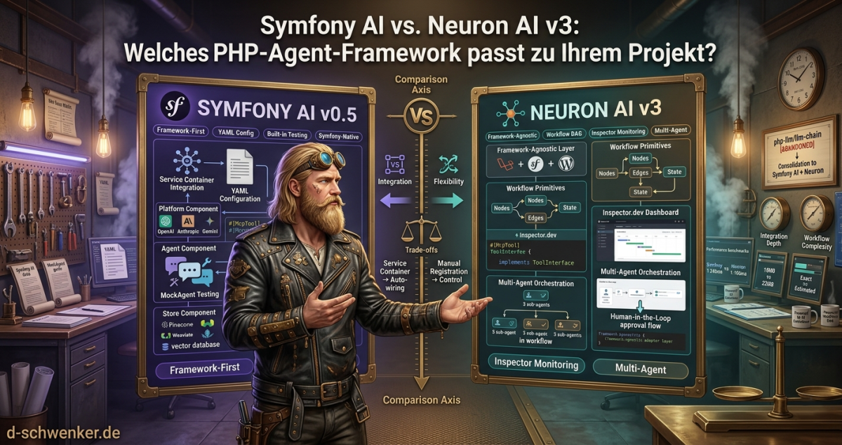 Symfony AI 0.6 vs. Neuron AI 3.3