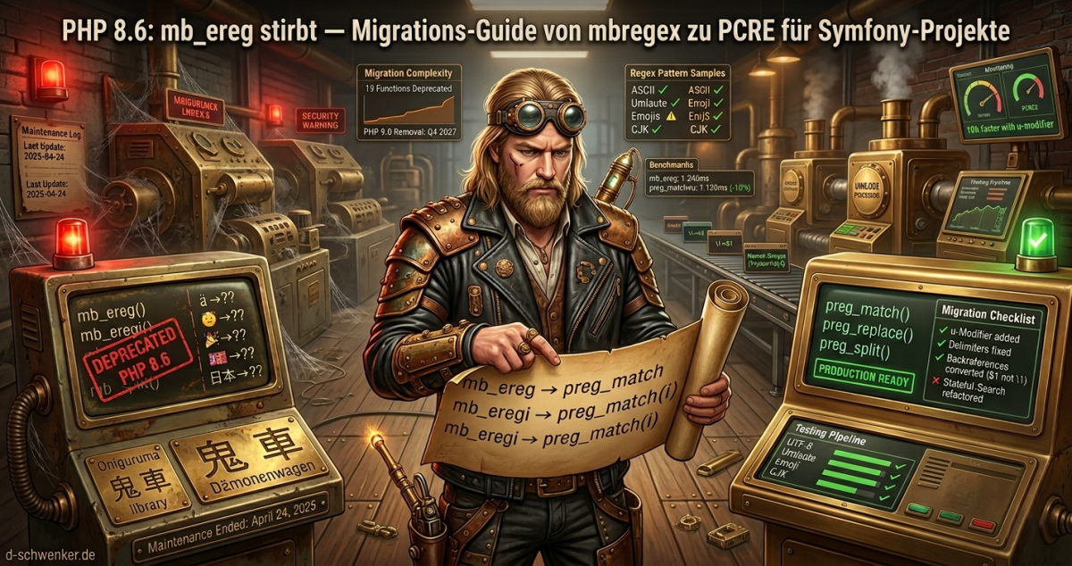 PHP 8.6: mb_ereg stirbt