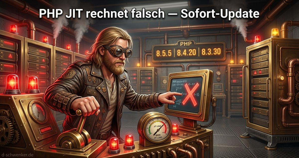 PHP-Sicherheitsupdate: JIT-Rechenfehler in PHP 8.5/8.4/8.3 gefixt